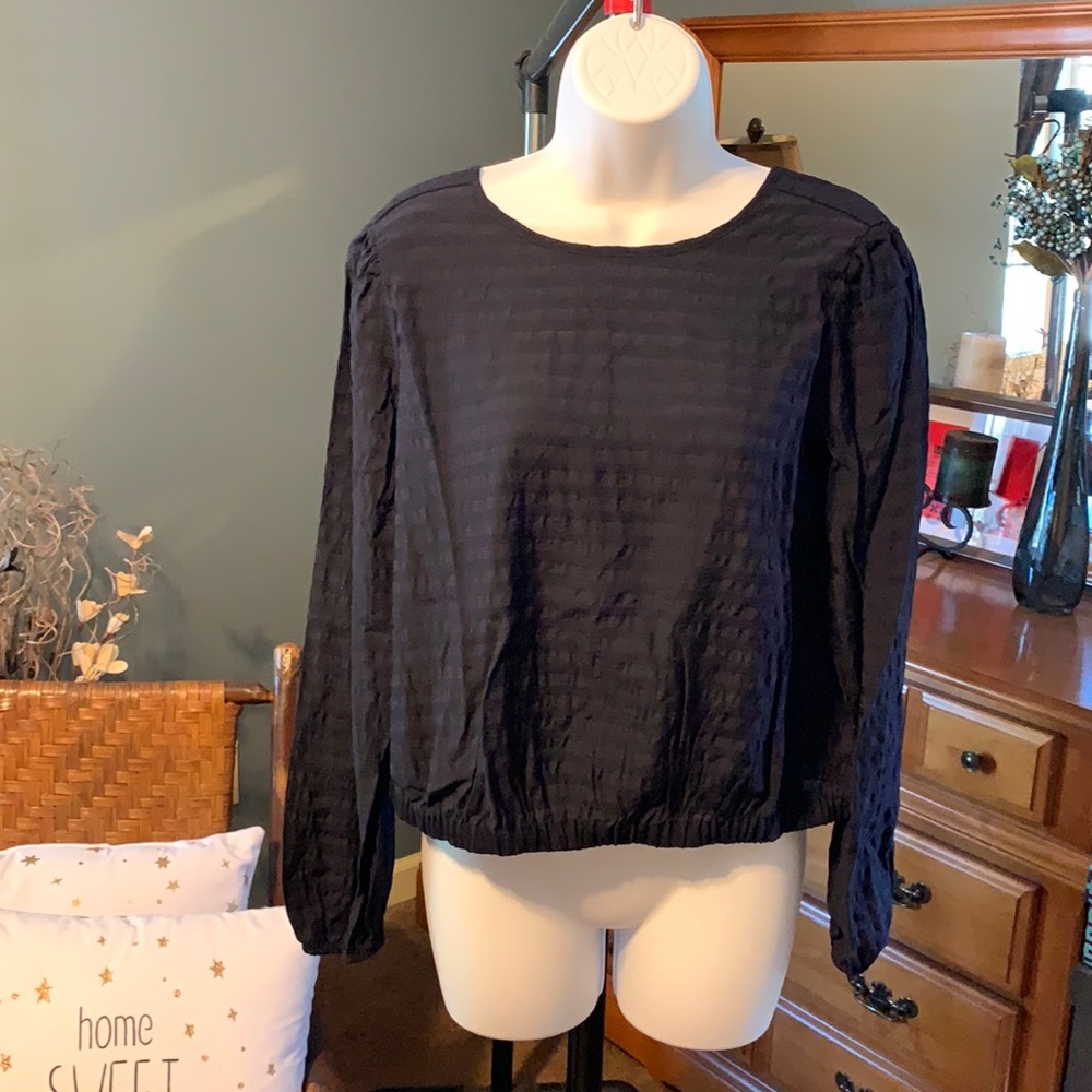 Loft blue top with v-shape back